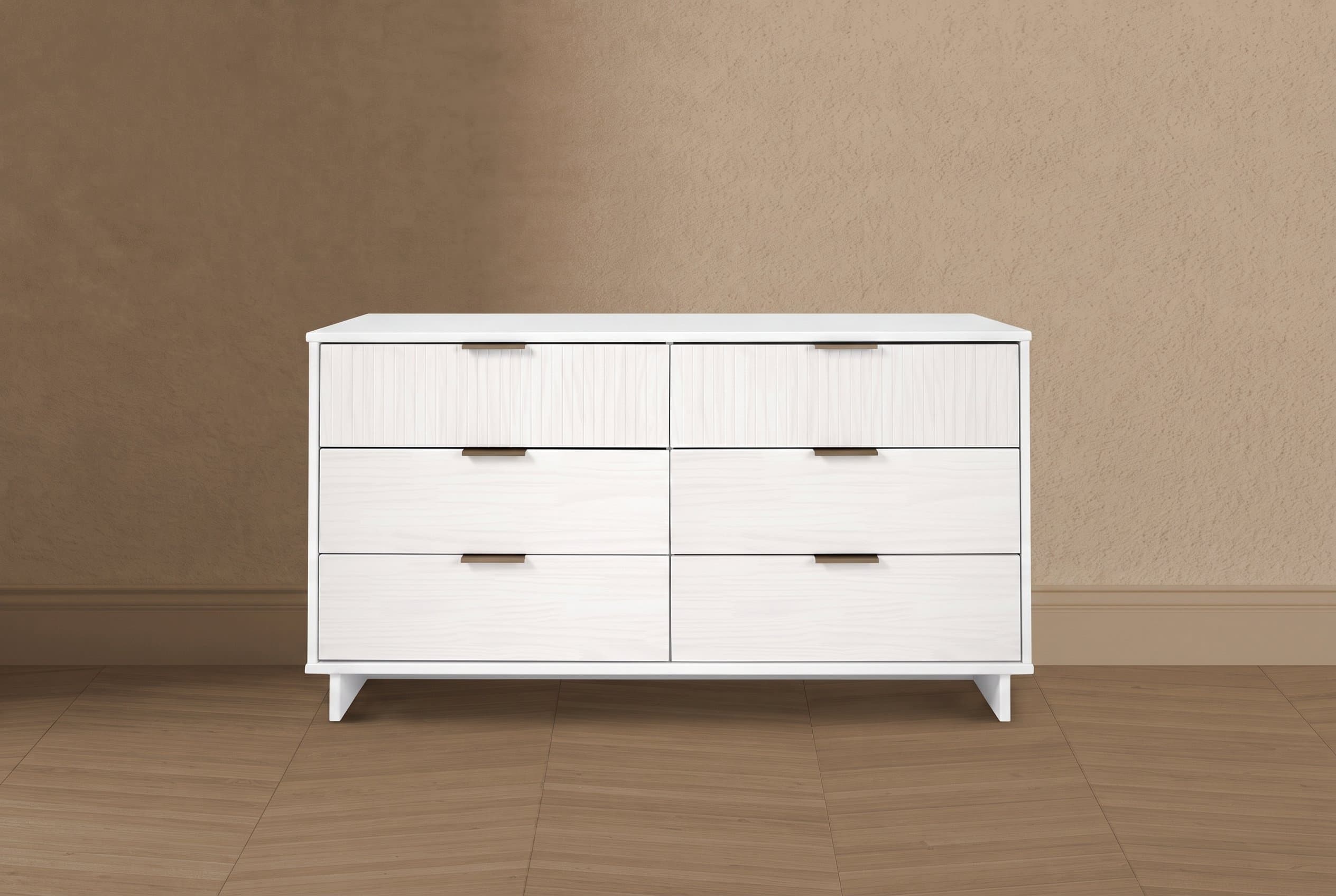 Granville 55" Dresser in White (6-Drawer)