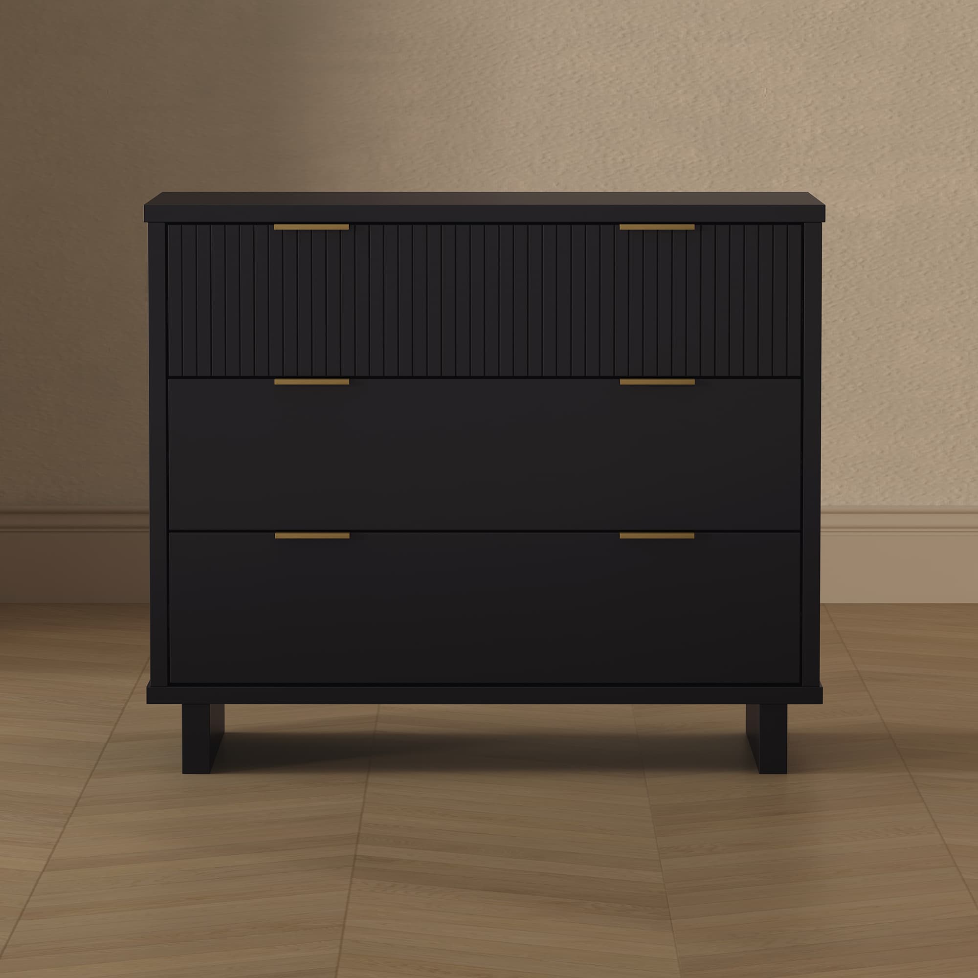 Granville 38" Dresser in Black (3-Drawer)